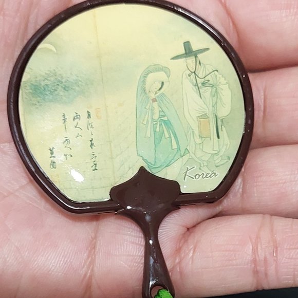 Korea Vintage Love In The Moonlight Fan Shaped Magnet Green Vintage Knot - Picture 2 of 5